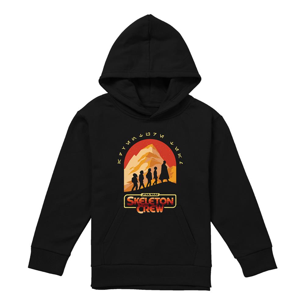 Black - Lifestyle - Star Wars: Skeleton Crew Childrens-Kids Adventure Badge Hoodie