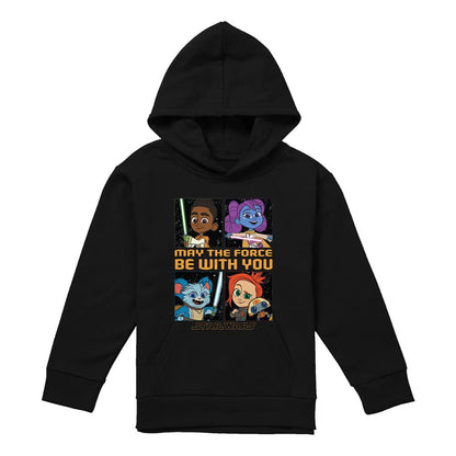 Black - Lifestyle - Star Wars: Young Jedi Adventures Childrens-Kids Among The Stars Hoodie