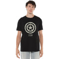 Black - Side - Captain America Mens Ballpoint T-Shirt