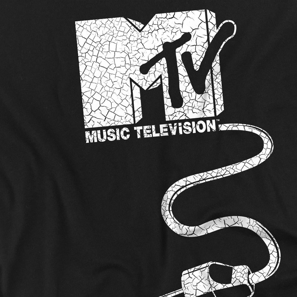 Black - Side - MTV Unisex Adult Logo T-Shirt