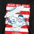 Athletic Heather - Back - Captain America Childrens-Kids Sam Wilson American Flag Heather Hoodie