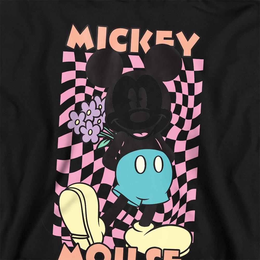 Athletic Heather - Back - Disney Childrens-Kids Mickey Mouse Warp Check Heather Hoodie
