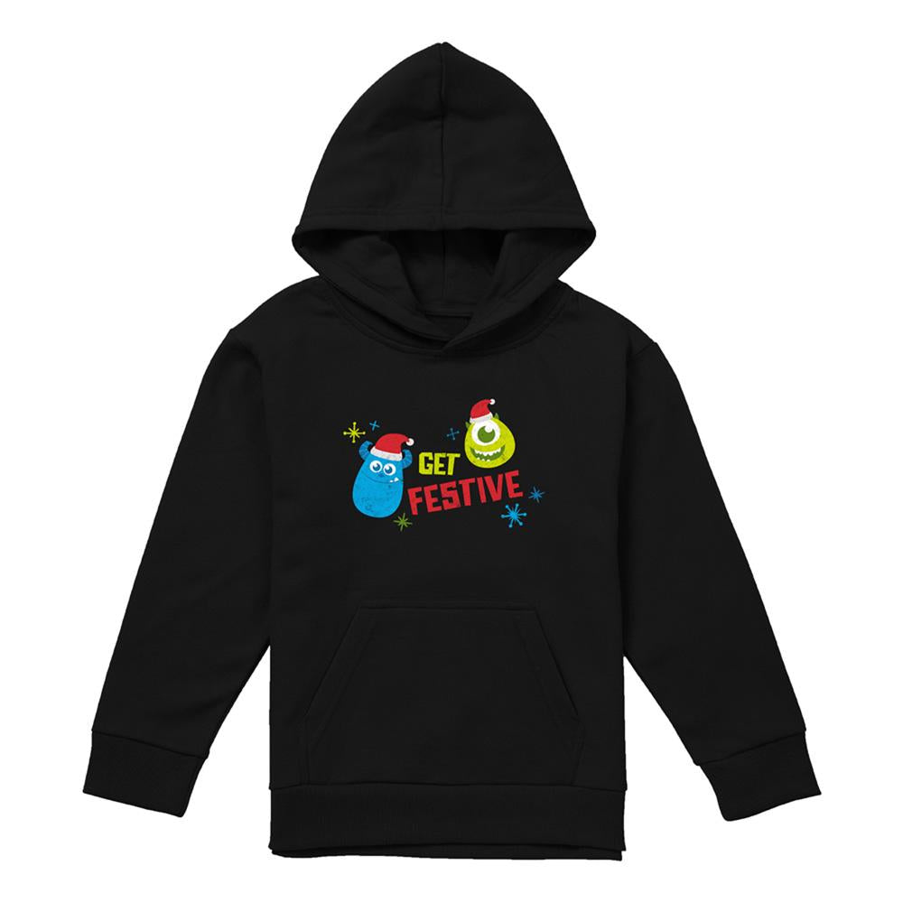 Athletic Heather - Lifestyle - Monsters Inc Childrens-Kids Get Festive For Christmas Mike & Sulley Heather Hoodie