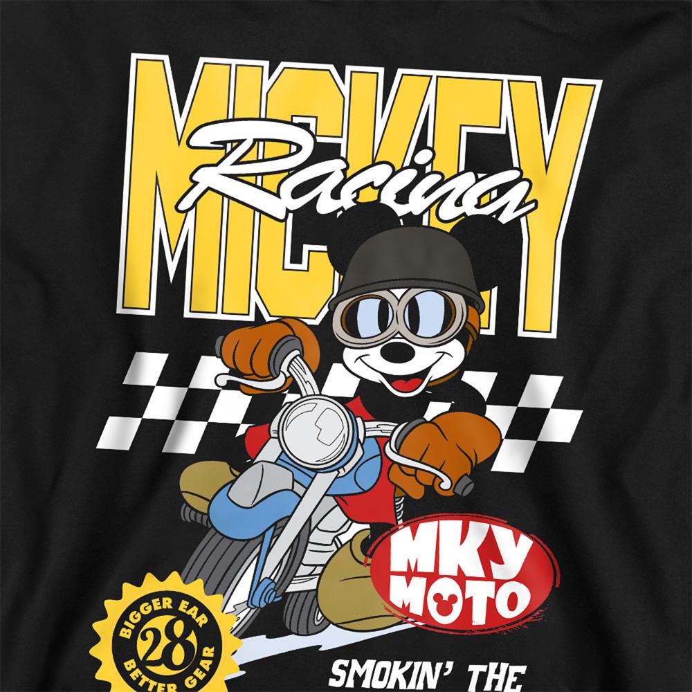 Athletic Heather - Back - Mickey Mouse Childrens-Kids Bike Racing Heather Hoodie