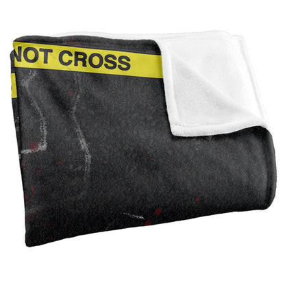 Black - Side - CSI Silky Outline Supersoft Blanket