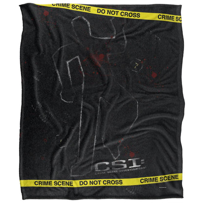 Black - Front - CSI Silky Outline Supersoft Blanket