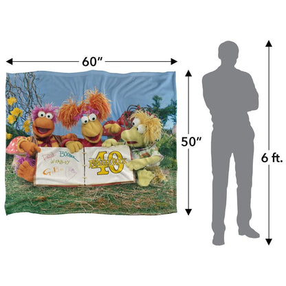 Multicoloured - Pack Shot - Jim Henson 40th Book Silky Touch Silky Supersoft Blanket