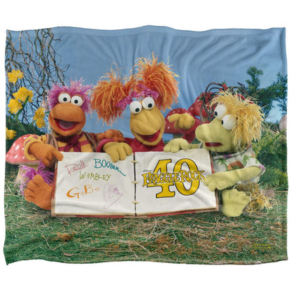 Multicoloured - Front - Jim Henson 40th Book Silky Touch Silky Supersoft Blanket