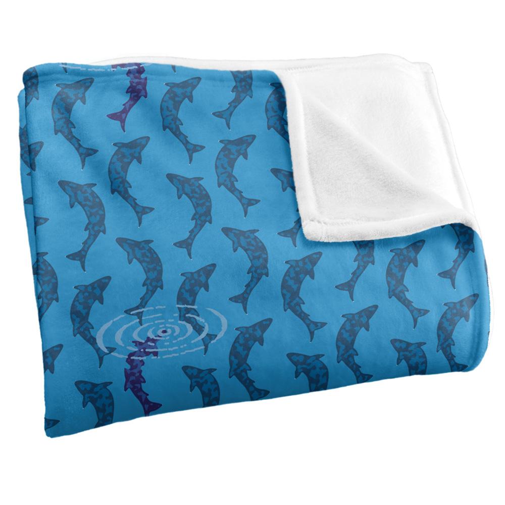 Blue - Side - JQ Licensing Silky Trout Supersoft Blanket