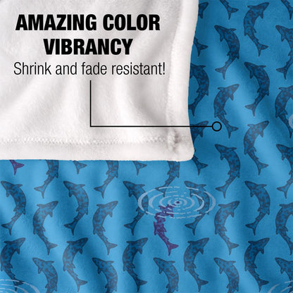 Blue - Lifestyle - JQ Licensing Silky Trout Supersoft Blanket