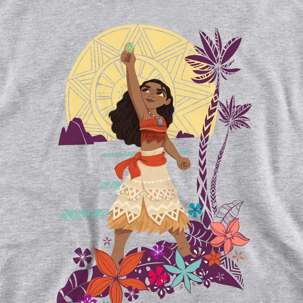 Athletic Heather - Back - Moana Childrens-Kids Heart Sunset Heather Hoodie