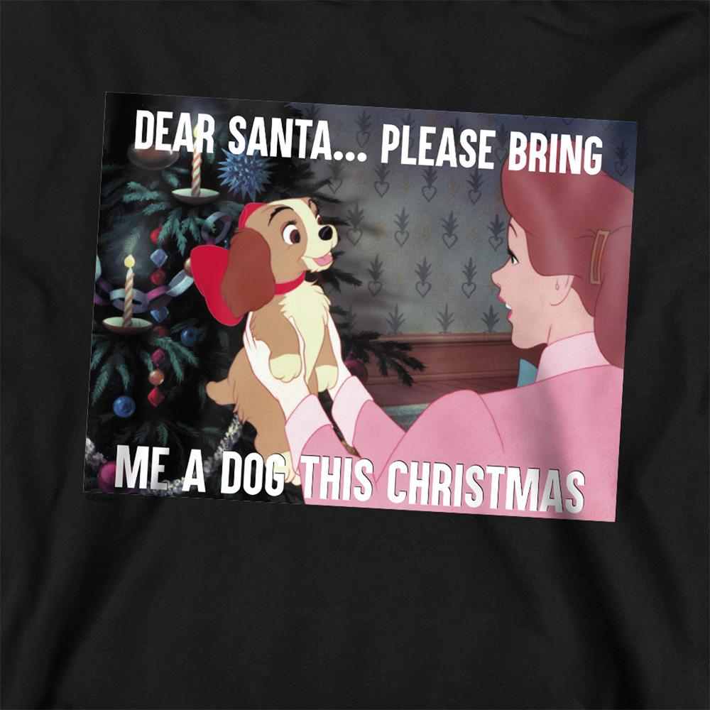 Athletic Heather-Athletic Heather - Back - Lady And The Tramp Childrens-Kids Dog For Christmas Heather Hoodie