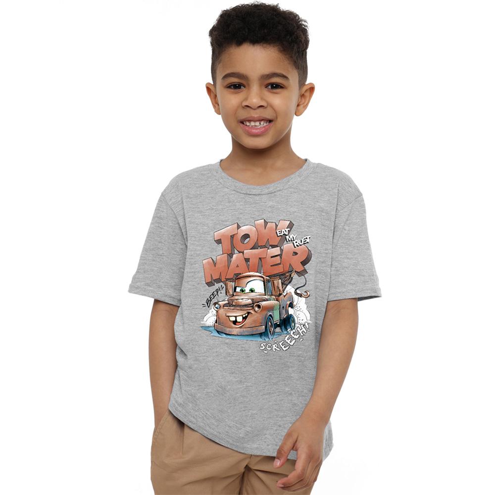 Heather Grey - Back - Cars Boys Screech Tow Mater Heather T-Shirt