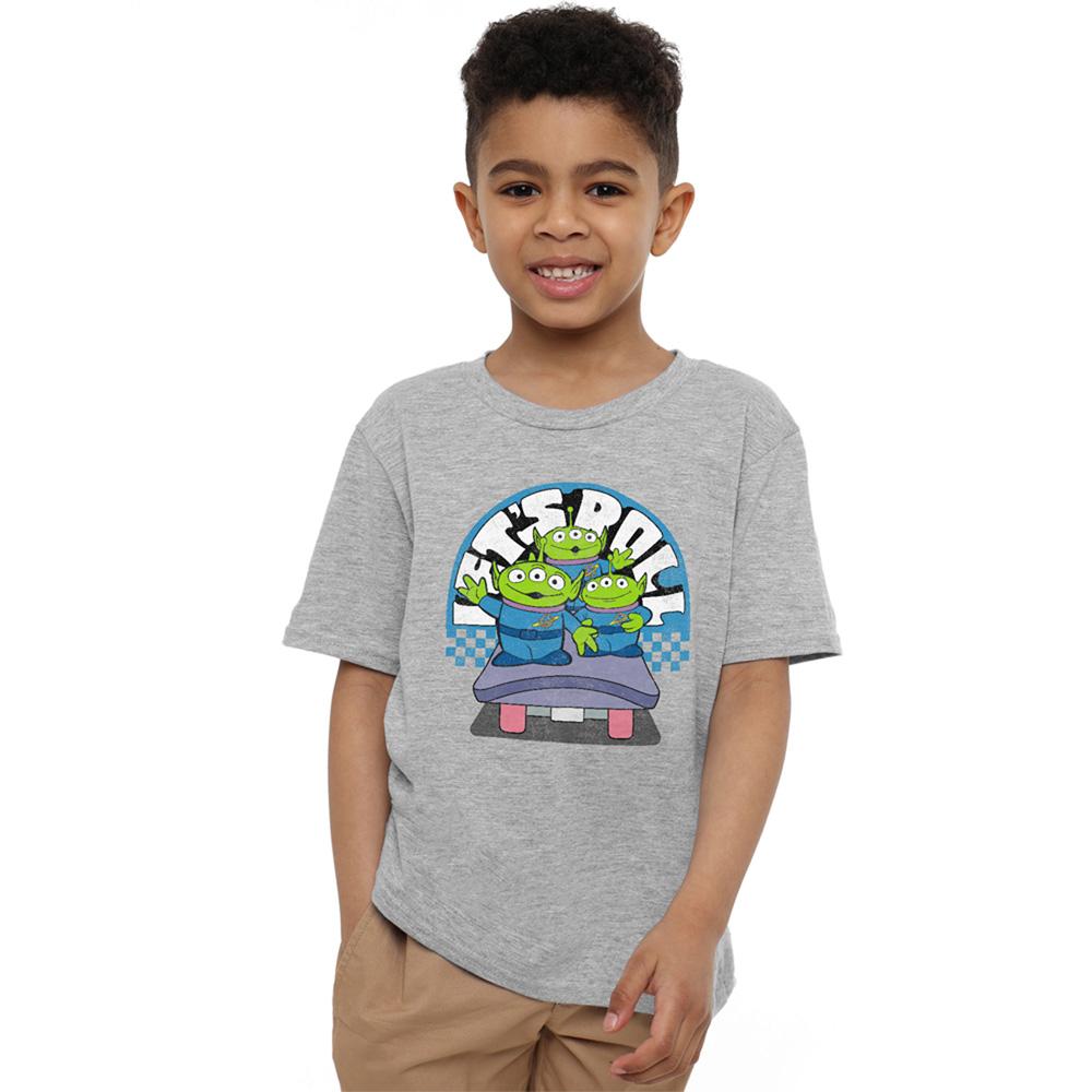 Heather Grey - Back - Toy Story Boys Let´s Roll Aliens Heather T-Shirt