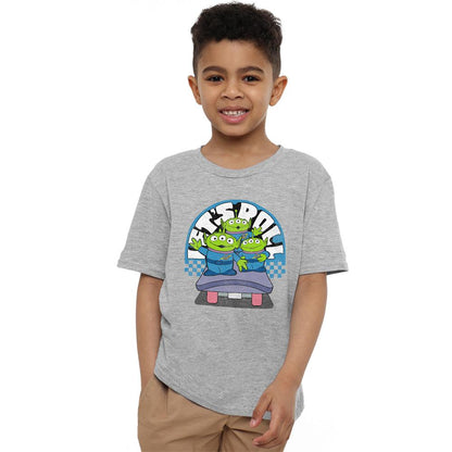 Heather Grey - Back - Toy Story Boys Let´s Roll Aliens Heather T-Shirt