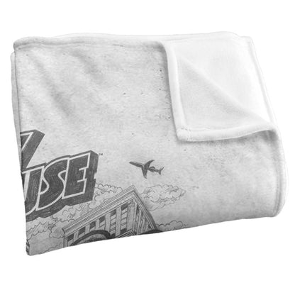 Dark Grey - Side - Mighty Mouse Silky Sketch Supersoft Blanket