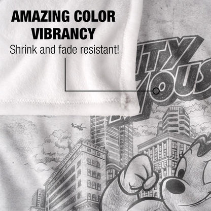 Dark Grey - Lifestyle - Mighty Mouse Silky Sketch Supersoft Blanket