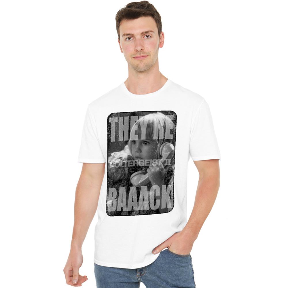 White - Back - Poltergeist Unisex Adult Li Logo T-Shirt