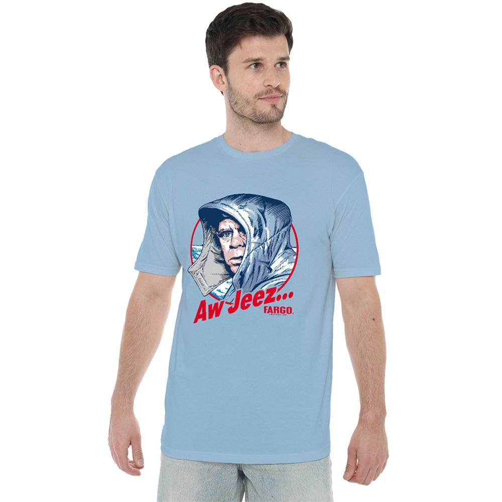 Light Blue - Back - Fargo Unisex Adult Aw Jeez T-Shirt