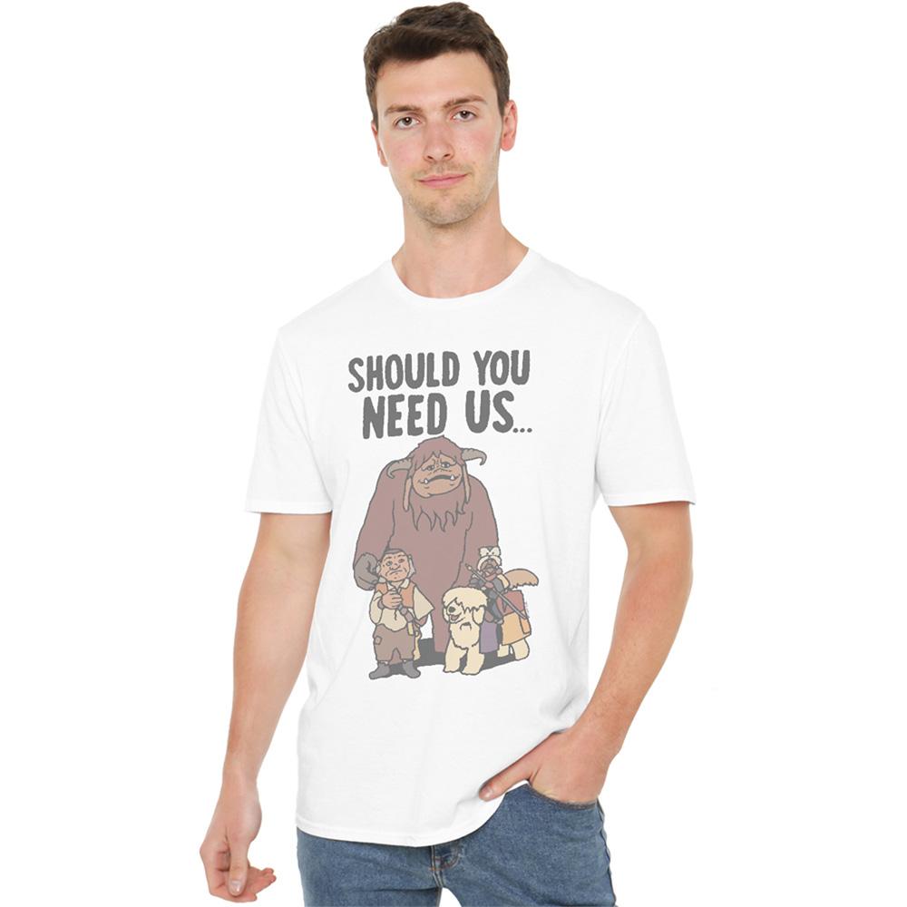 White - Back - Labyrinth Unisex Adult Should You Need Us T-Shirt