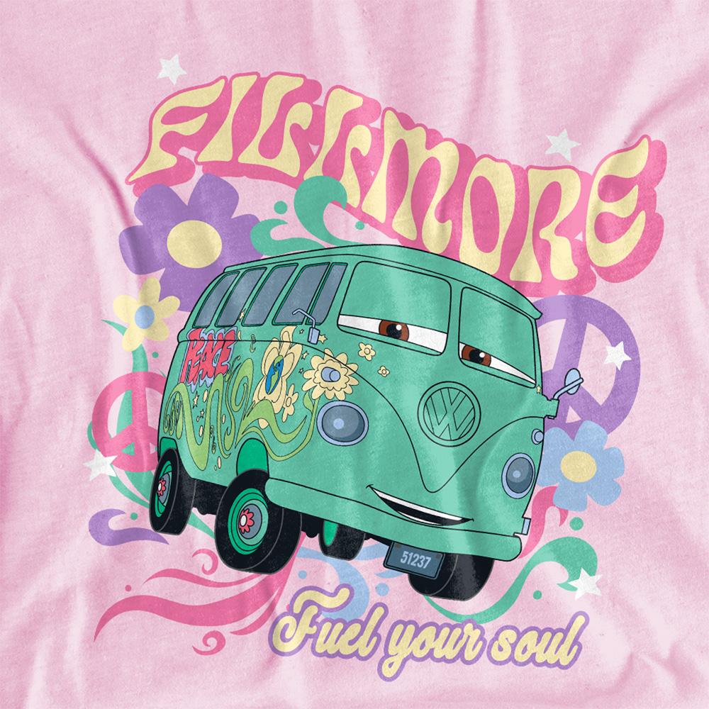 Light Pink - Side - Cars Girls Fillmore Campervan T-Shirt
