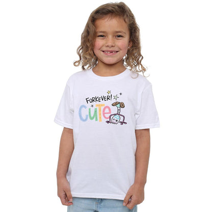 White - Back - Toy Story 4 Girls Forever Cute Forky T-Shirt