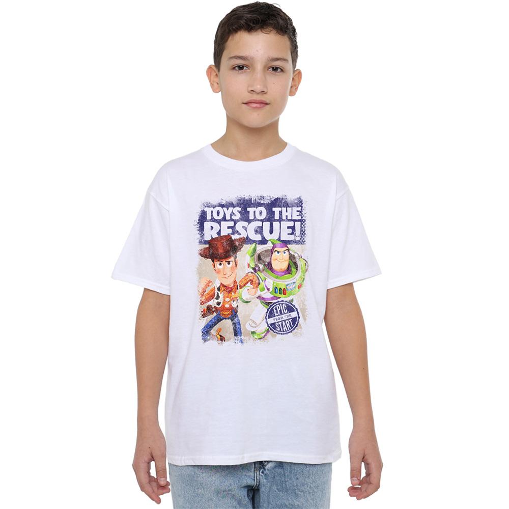 White - Back - Toy Story Boys To The Rescue T-Shirt
