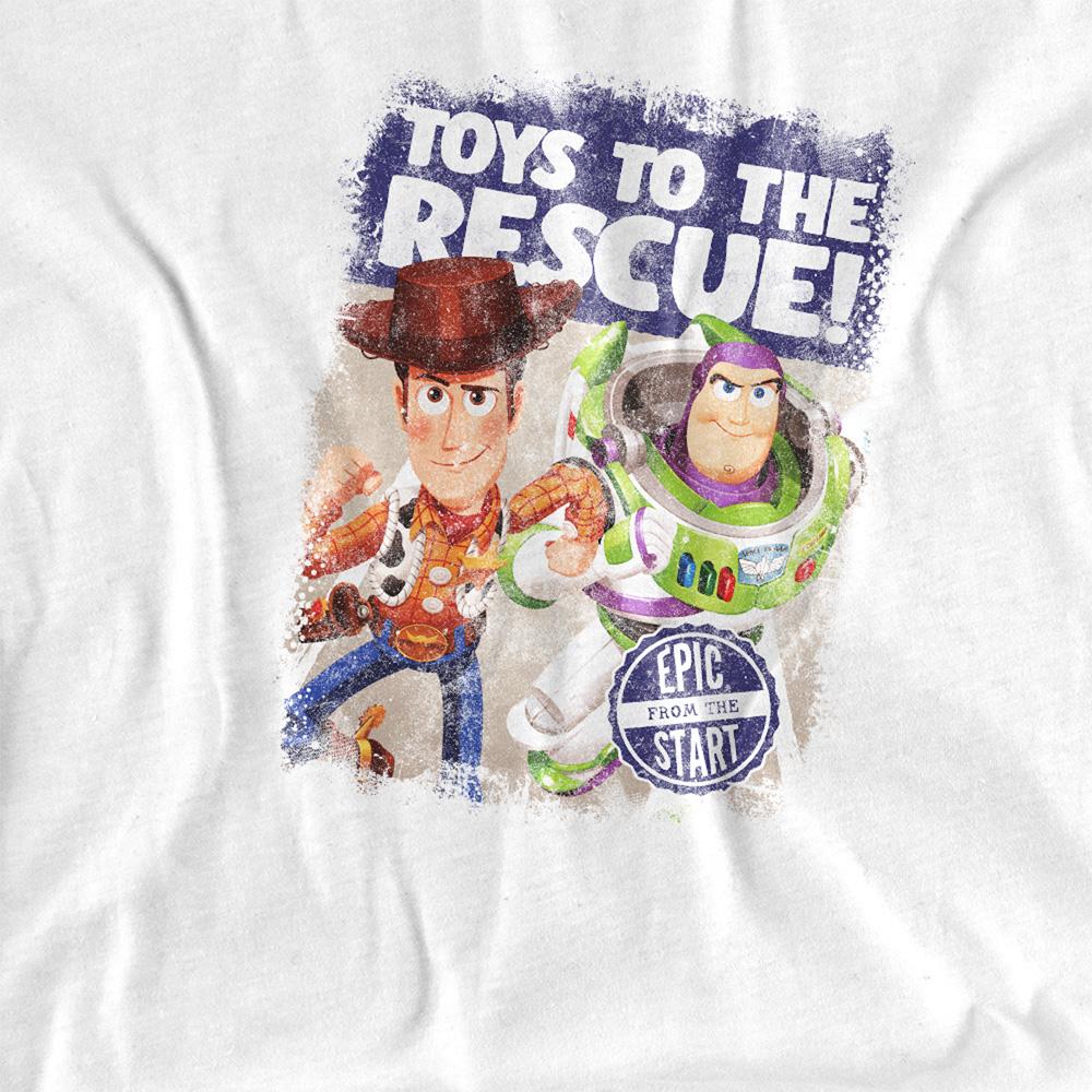 White - Side - Toy Story Boys To The Rescue T-Shirt
