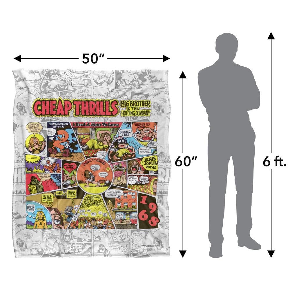 Multicoloured - Pack Shot - Big Brother And The Holding Company Cheap Thrills Silky Supersoft Blanket