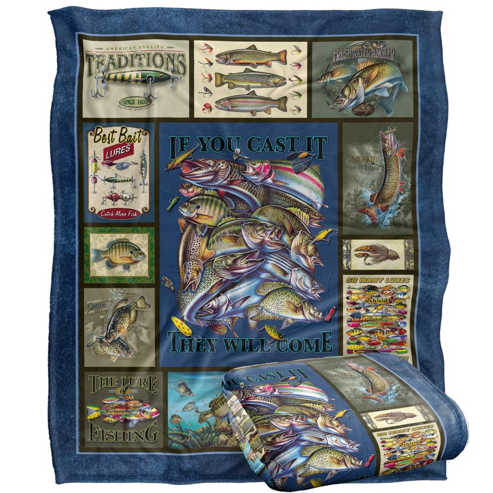 Multicoloured - Back - JQ Licensing Silky Fishing Supersoft Blanket