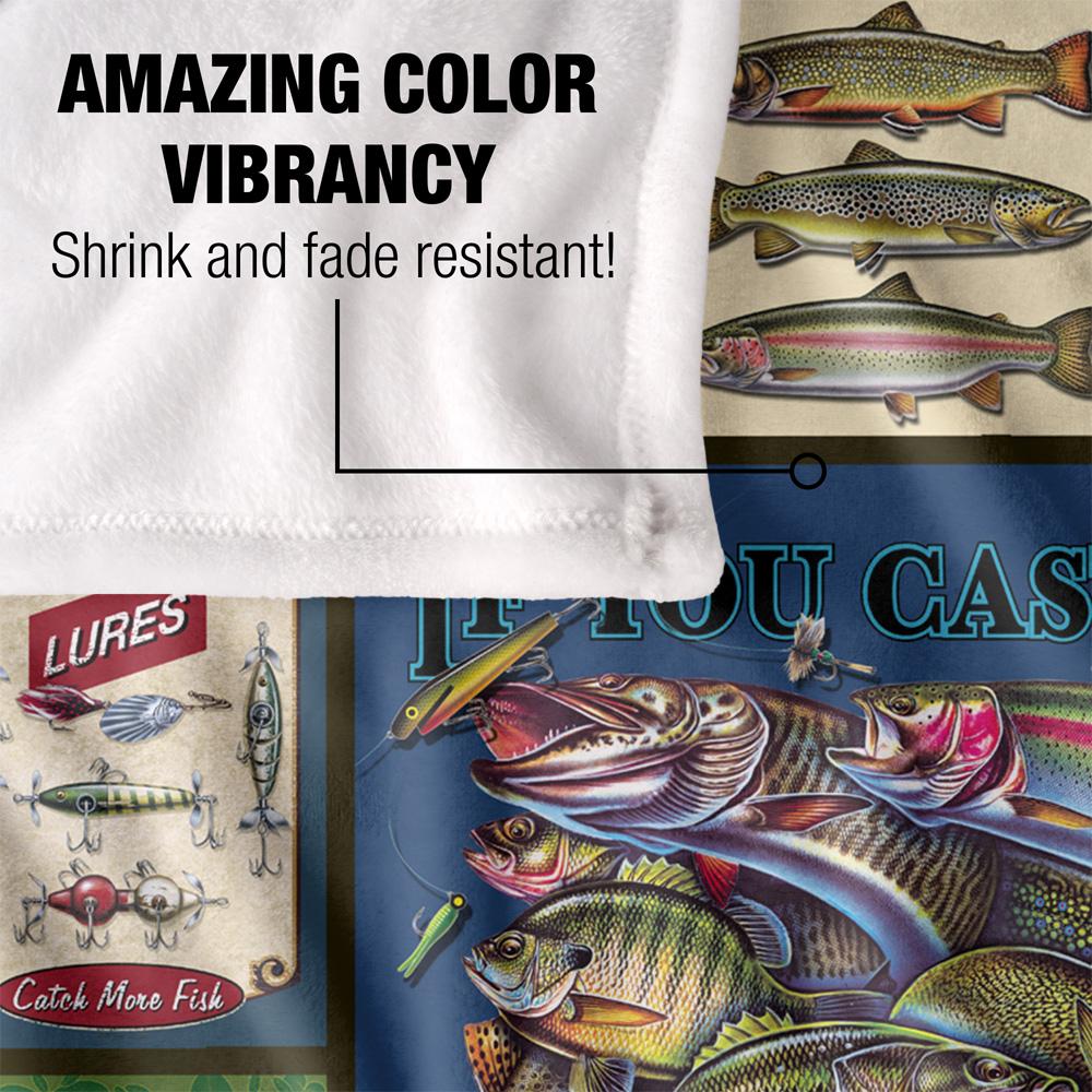 Multicoloured - Lifestyle - JQ Licensing Silky Fishing Supersoft Blanket