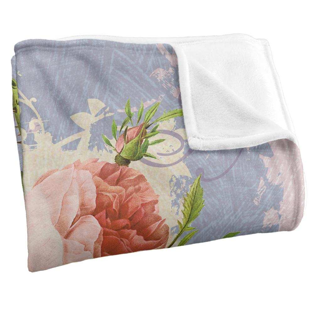 Multicoloured - Side - JQ Licensing Love Happiness Joy Silky Flowers Supersoft Blanket