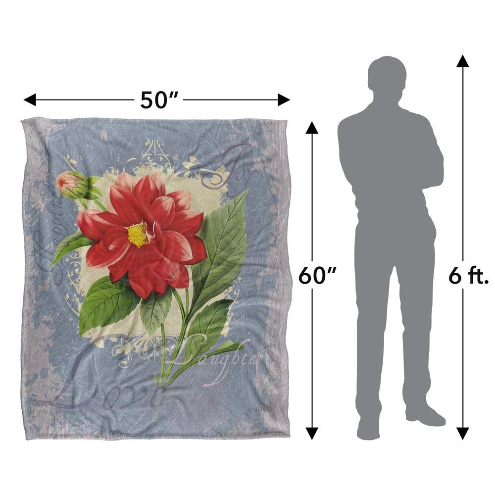 Multicoloured - Pack Shot - JQ Licensing Love Happiness Joy 2 Silky Flower Supersoft Blanket