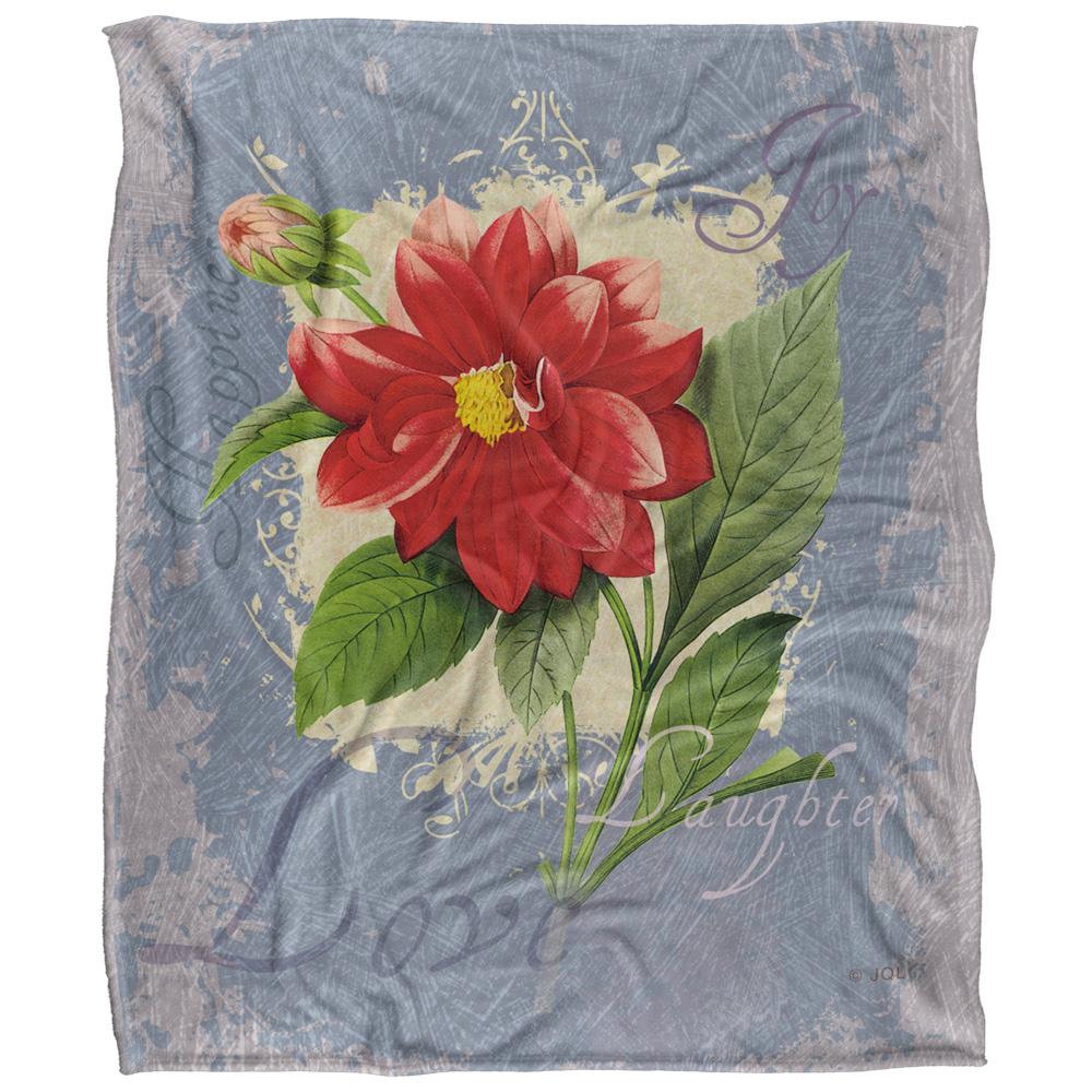 Multicoloured - Front - JQ Licensing Love Happiness Joy 2 Silky Flower Supersoft Blanket