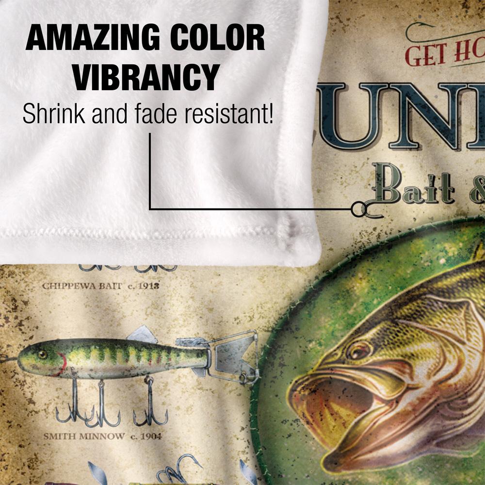 Multicoloured - Lifestyle - JQ Licensing Lunkers Bait Tackle Silky Sign Supersoft Blanket