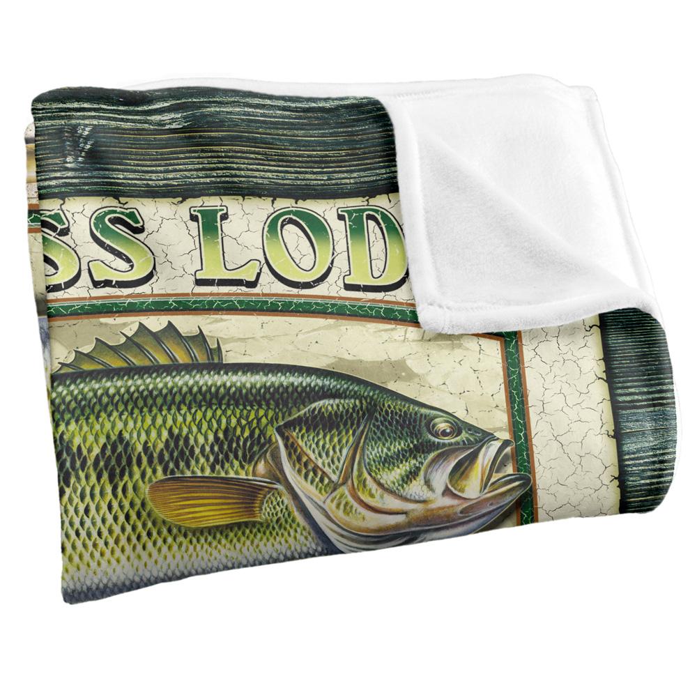 Multicoloured - Side - JQ Licensing Old Bass Lodge Silky Sign Supersoft Blanket