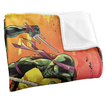 Multicoloured - Side - TMNT Silky Splash Supersoft Blanket