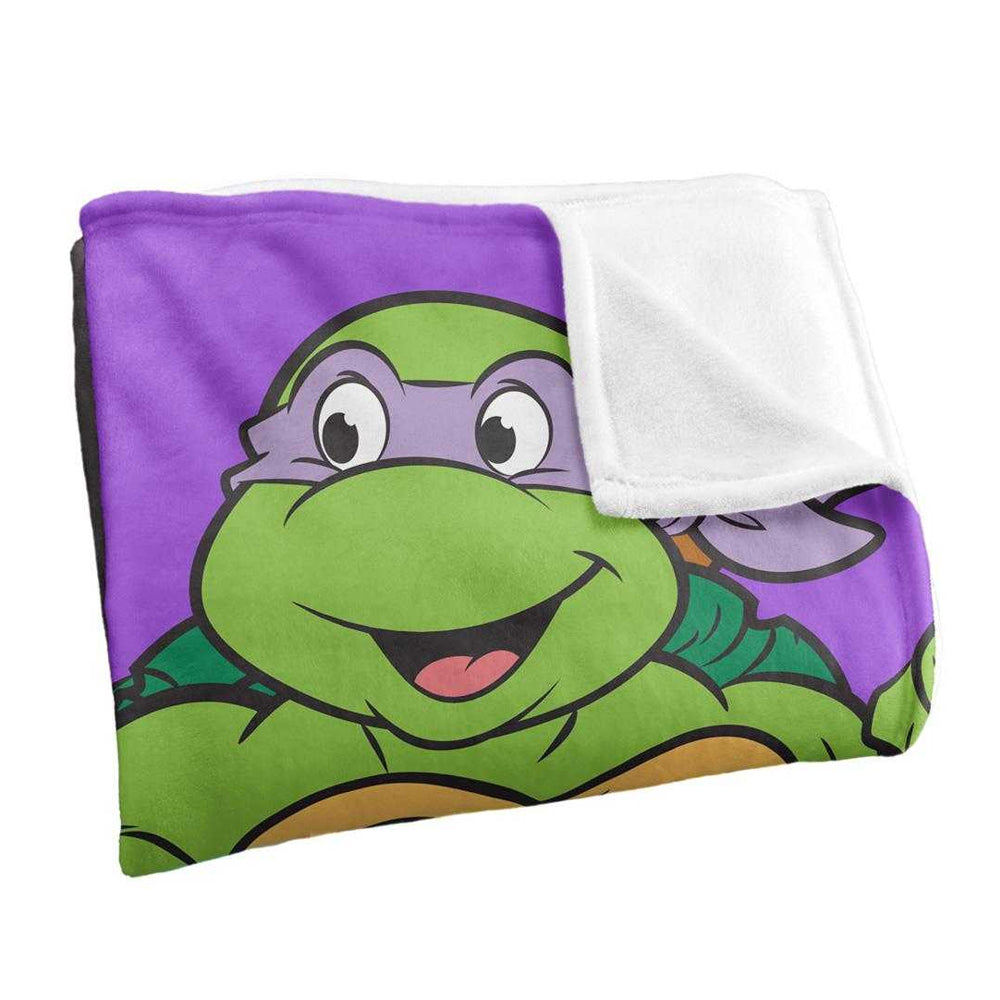 Multicoloured - Back - TMNT Silky Tiles Supersoft Blanket