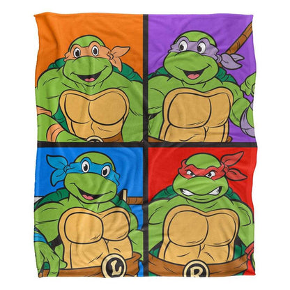 Multicoloured - Front - TMNT Silky Tiles Supersoft Blanket