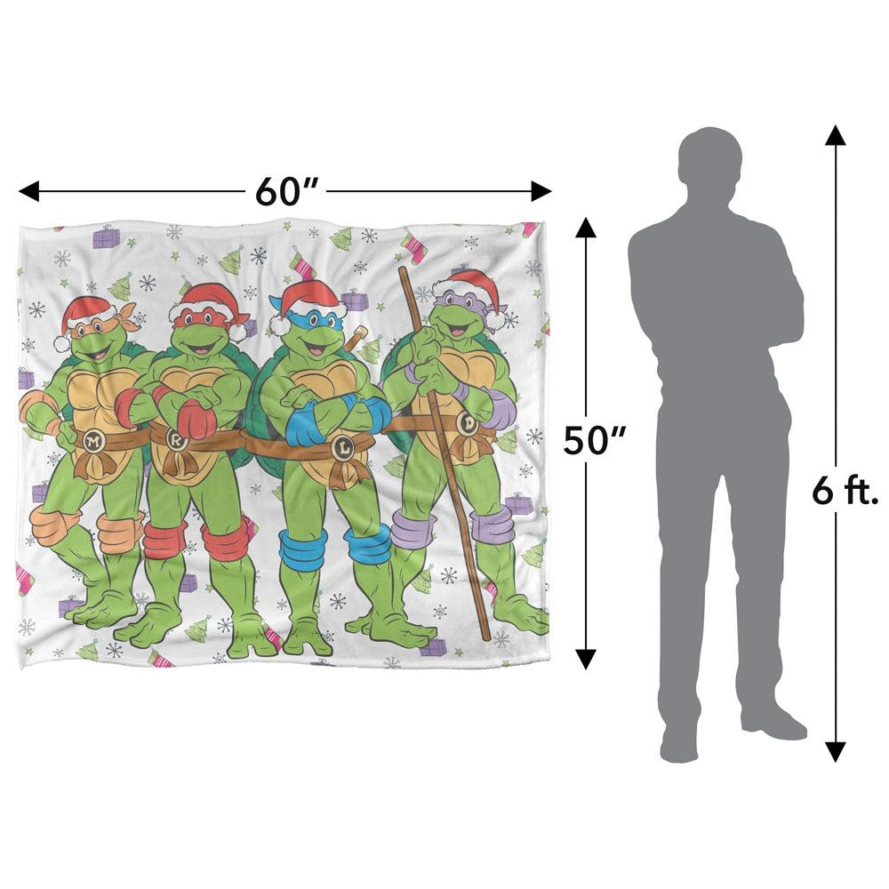 Multicoloured - Pack Shot - TMNT Silky Heroes Holiday Supersoft Blanket