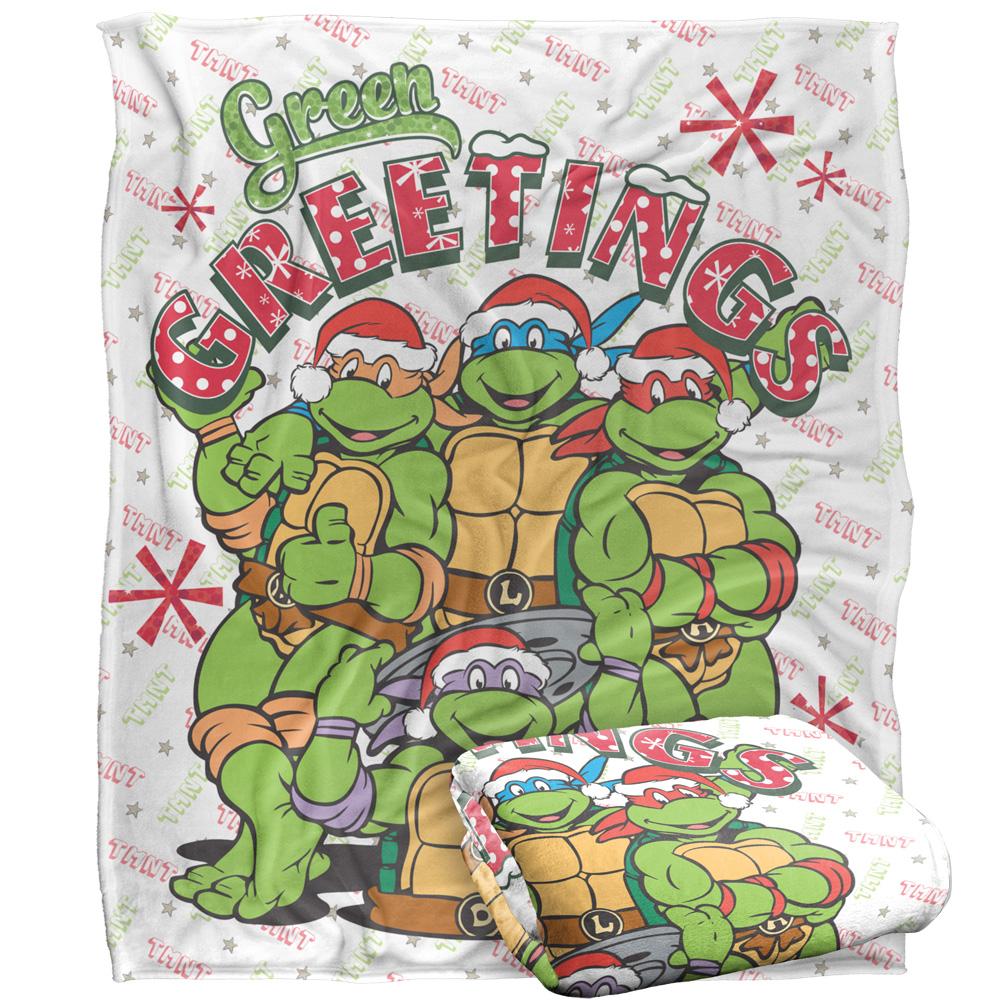 Multicoloured - Back - TMNT Greetings Silky Supersoft Blanket