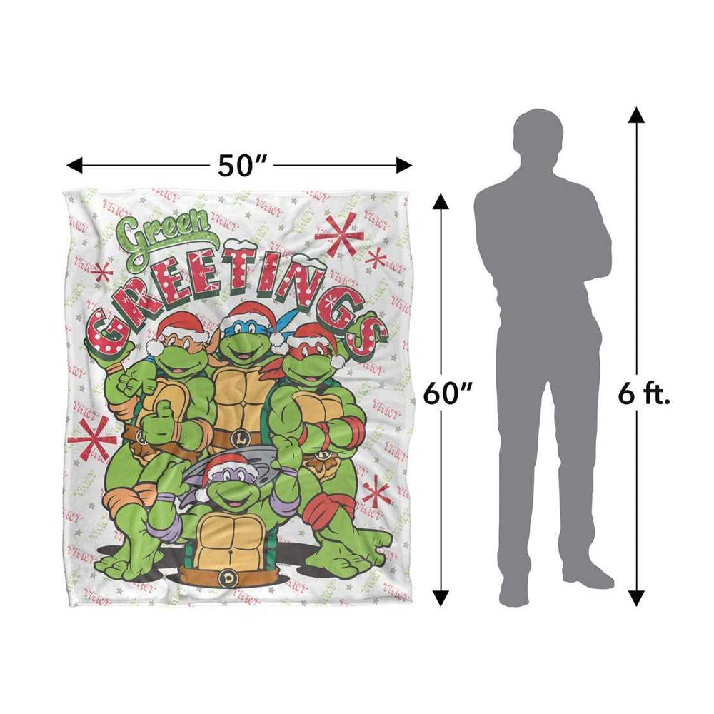 Multicoloured - Side - TMNT Greetings Silky Supersoft Blanket