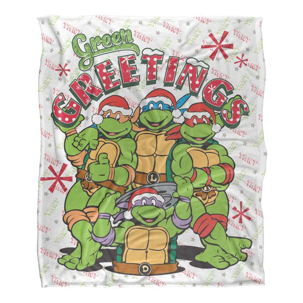 Multicoloured - Front - TMNT Greetings Silky Supersoft Blanket