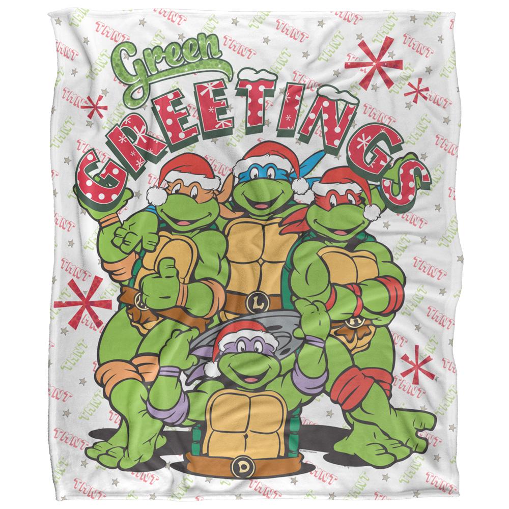 Multicoloured - Front - TMNT Greetings Silky Supersoft Blanket