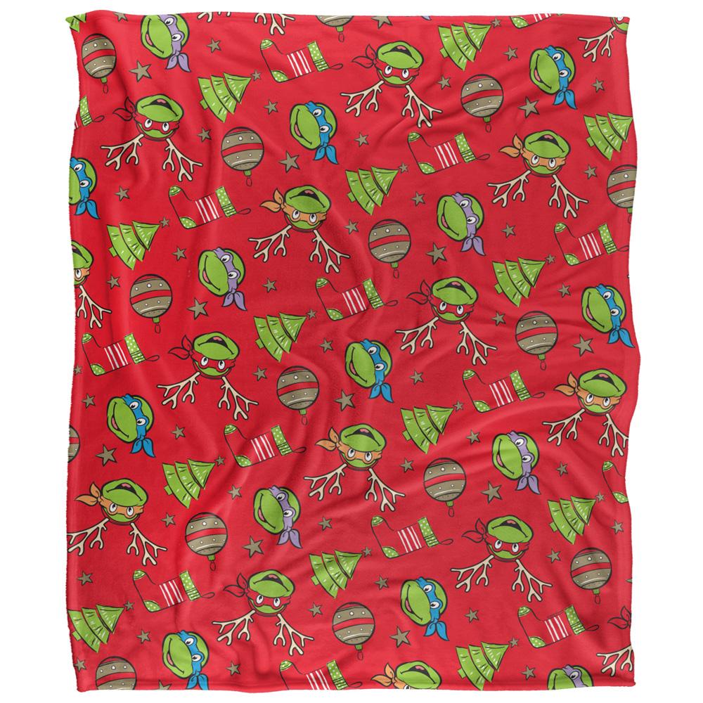 Multicoloured - Front - TMNT Silky Patterned Christmas Supersoft Blanket