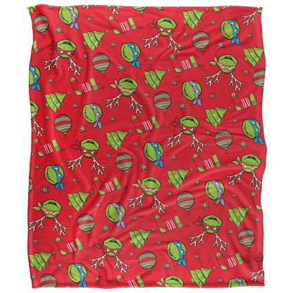 Multicoloured - Front - TMNT Silky Patterned Christmas Supersoft Blanket