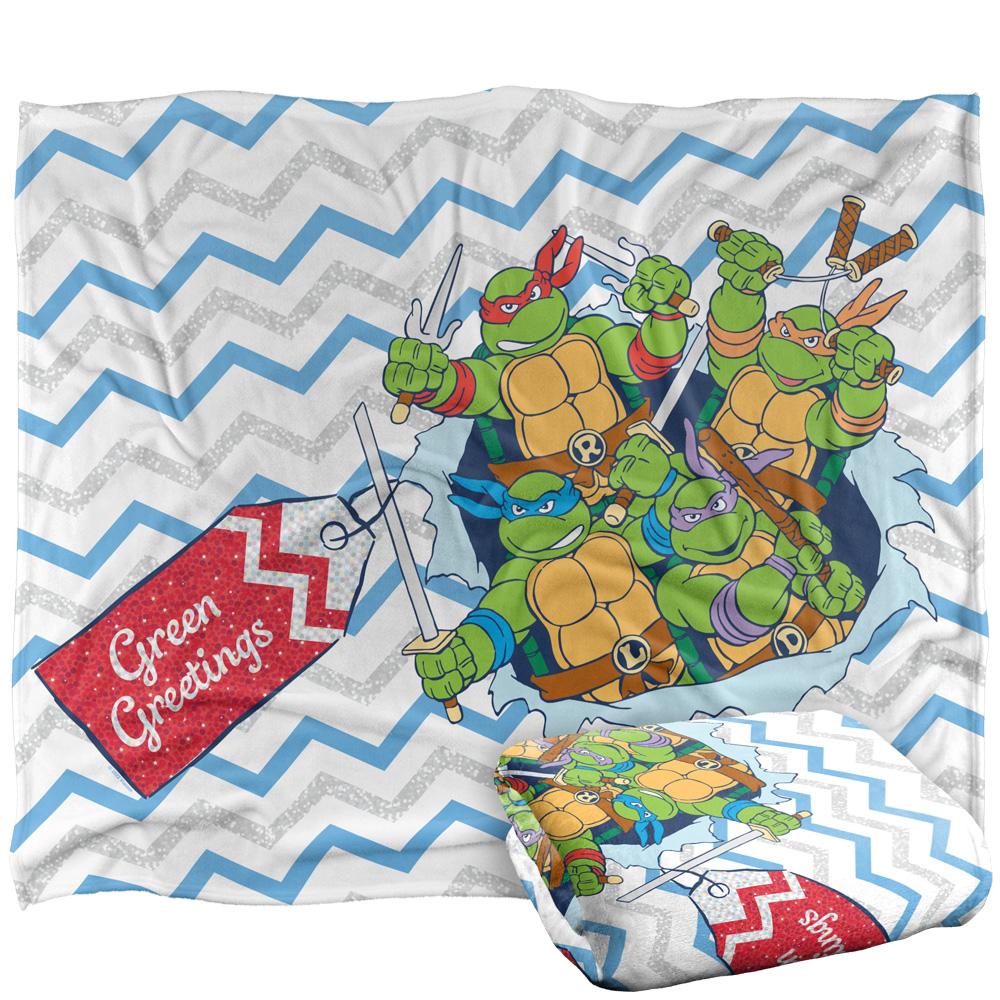 Multicoloured - Back - TMNT Package Burst Silky Supersoft Blanket