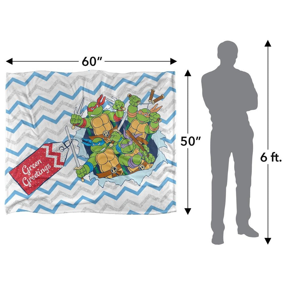 Multicoloured - Pack Shot - TMNT Package Burst Silky Supersoft Blanket