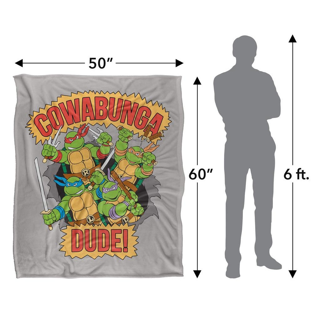 Multicoloured - Pack Shot - TMNT Cowabunga Dude Silky Supersoft Blanket