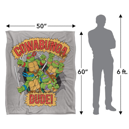 Multicoloured - Pack Shot - TMNT Cowabunga Dude Silky Supersoft Blanket